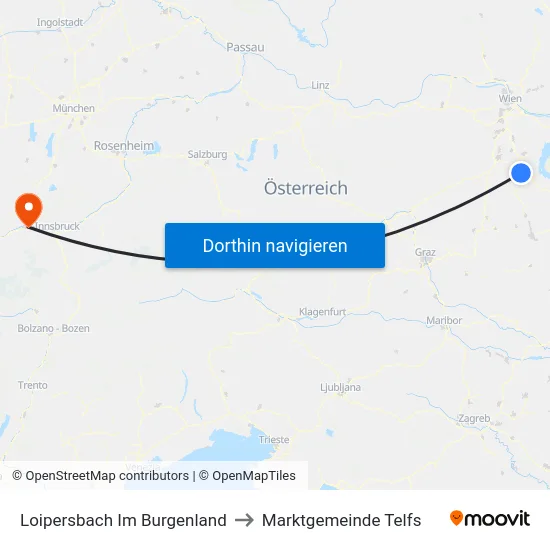 Loipersbach Im Burgenland to Marktgemeinde Telfs map