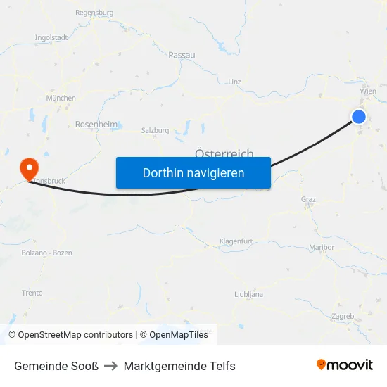 Gemeinde Sooß to Marktgemeinde Telfs map