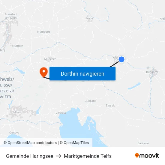 Gemeinde Haringsee to Marktgemeinde Telfs map