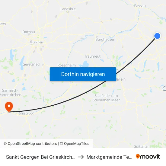 Sankt Georgen Bei Grieskirchen to Marktgemeinde Telfs map