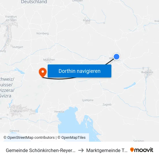 Gemeinde Schönkirchen-Reyersdorf to Marktgemeinde Telfs map