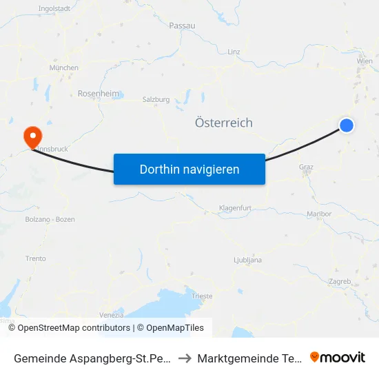 Gemeinde Aspangberg-St.Peter to Marktgemeinde Telfs map