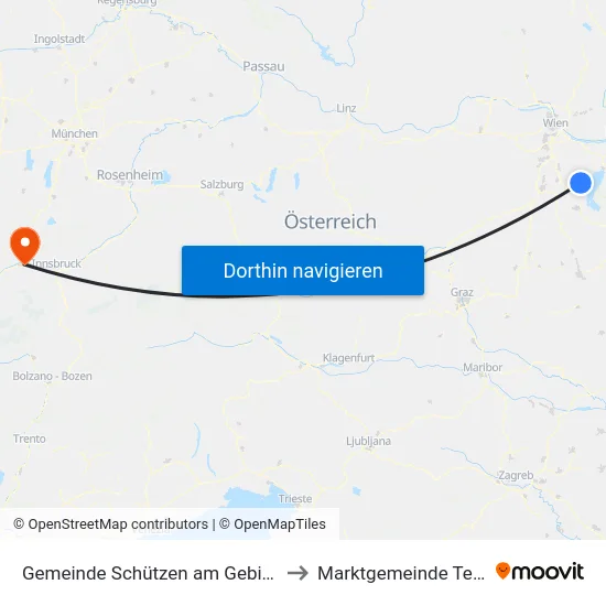 Gemeinde Schützen am Gebirge to Marktgemeinde Telfs map