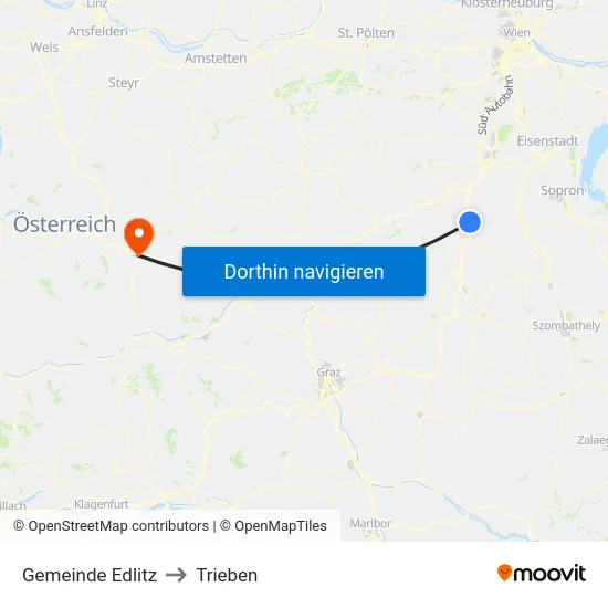 Gemeinde Edlitz to Trieben map
