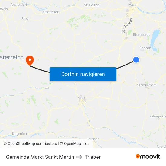 Gemeinde Markt Sankt Martin to Trieben map