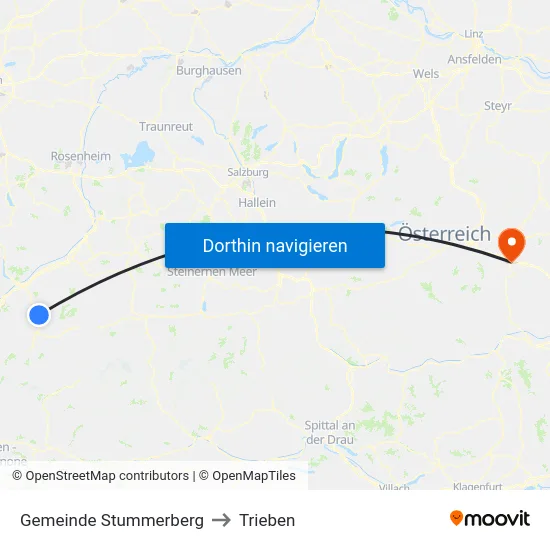 Gemeinde Stummerberg to Trieben map