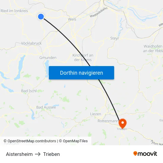 Aistersheim to Trieben map
