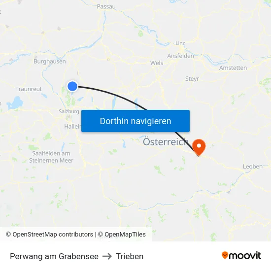 Perwang am Grabensee to Trieben map