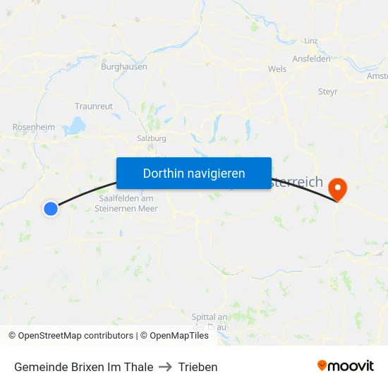 Gemeinde Brixen Im Thale to Trieben map