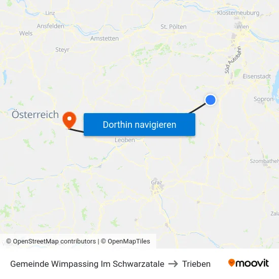 Gemeinde Wimpassing Im Schwarzatale to Trieben map