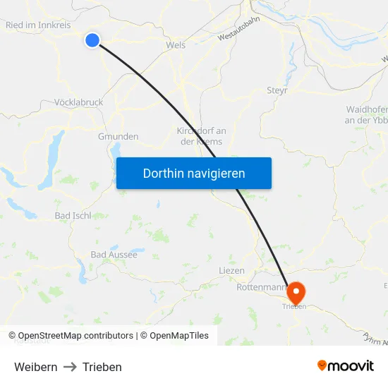 Weibern to Trieben map