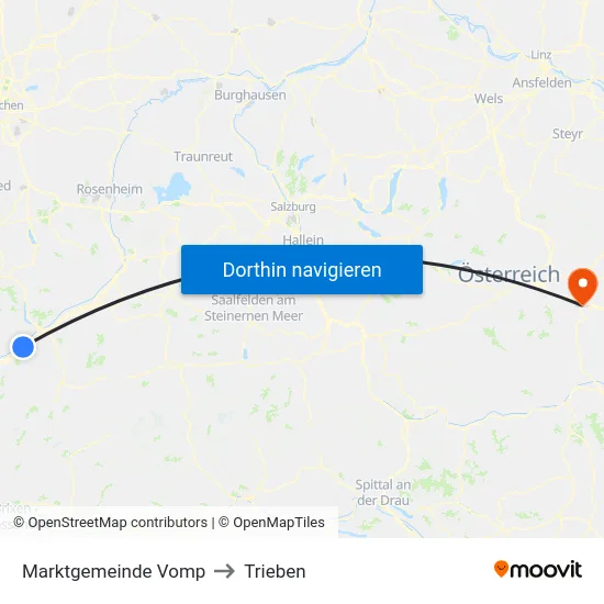 Marktgemeinde Vomp to Trieben map