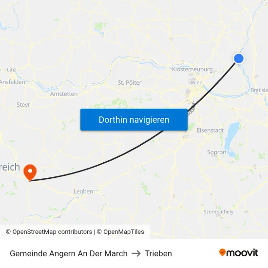 Gemeinde Angern An Der March to Trieben map