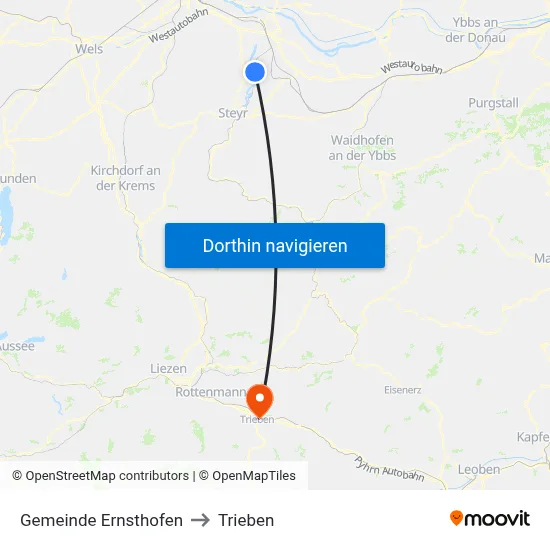 Gemeinde Ernsthofen to Trieben map