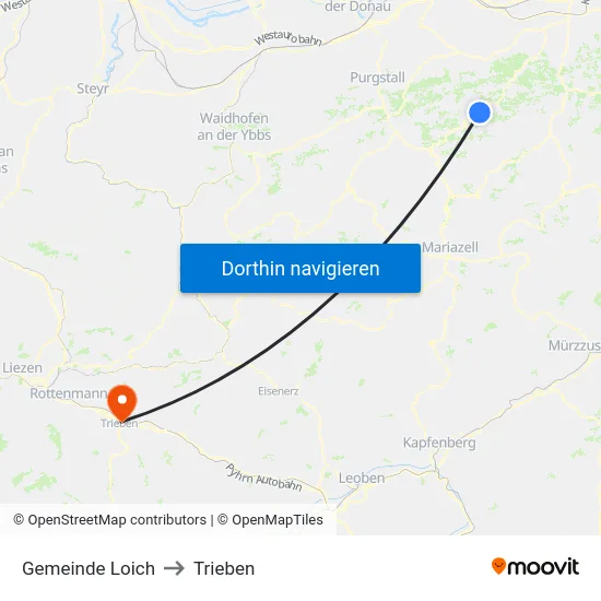 Gemeinde Loich to Trieben map