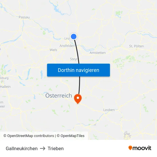 Gallneukirchen to Trieben map
