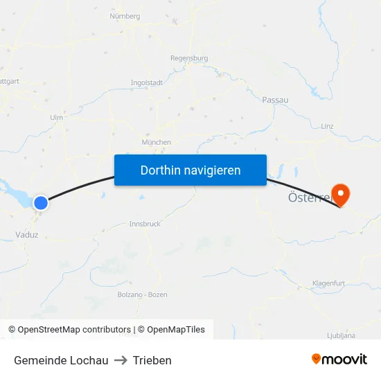 Gemeinde Lochau to Trieben map
