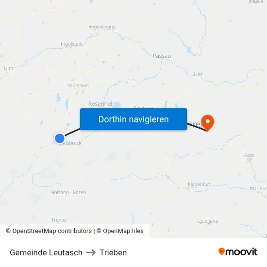 Gemeinde Leutasch to Trieben map
