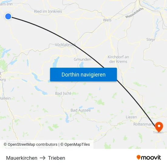 Mauerkirchen to Trieben map