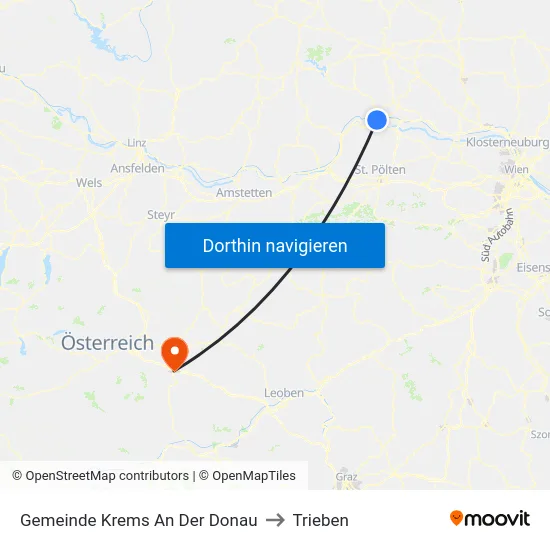 Gemeinde Krems An Der Donau to Trieben map