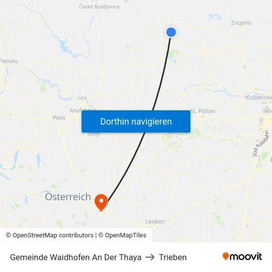 Gemeinde Waidhofen An Der Thaya to Trieben map