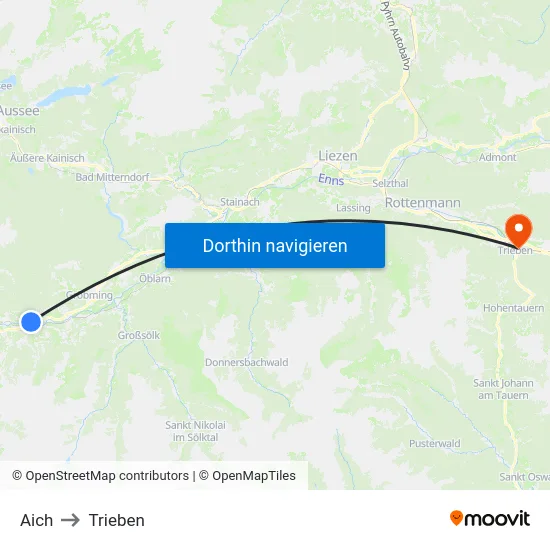 Aich to Trieben map