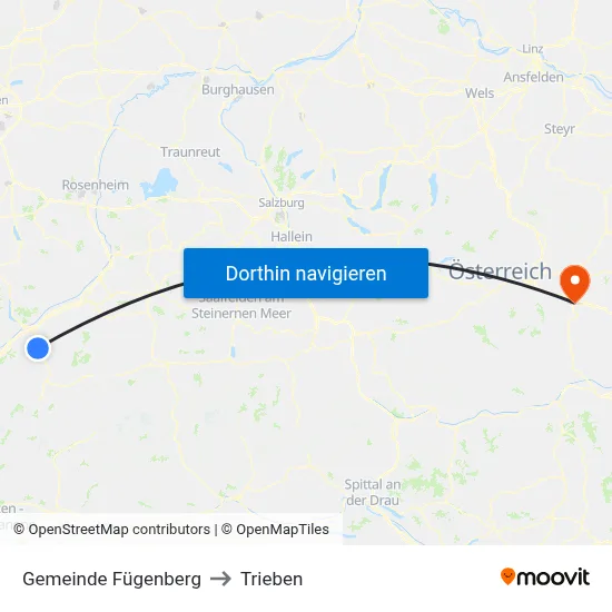 Gemeinde Fügenberg to Trieben map
