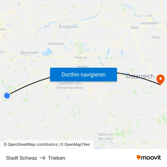 Stadt Schwaz to Trieben map