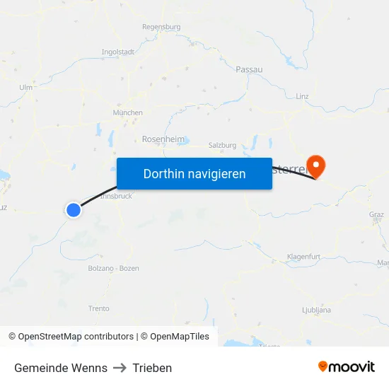 Gemeinde Wenns to Trieben map