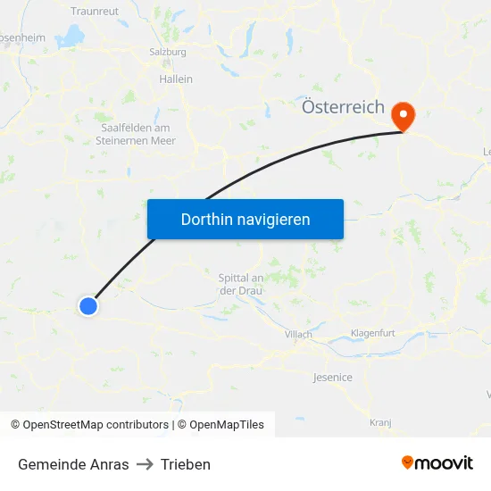 Gemeinde Anras to Trieben map