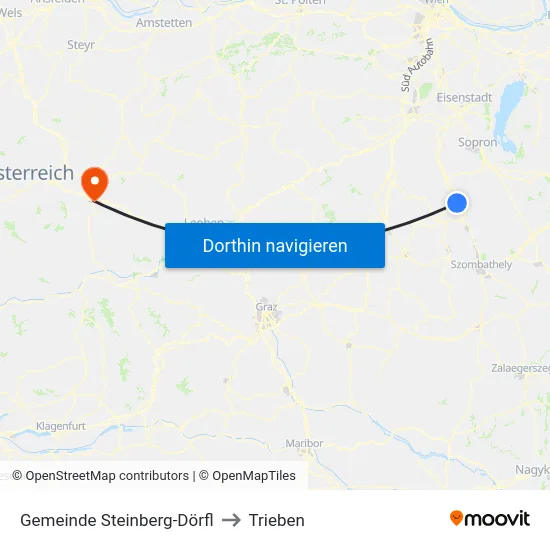 Gemeinde Steinberg-Dörfl to Trieben map