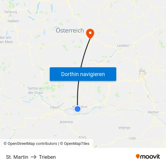 St. Martin to Trieben map