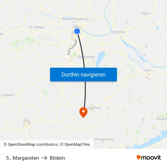 5., Margareten to Bildein map