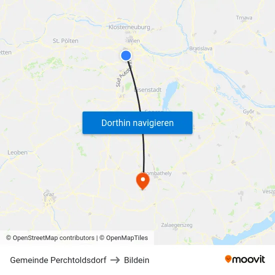 Gemeinde Perchtoldsdorf to Bildein map