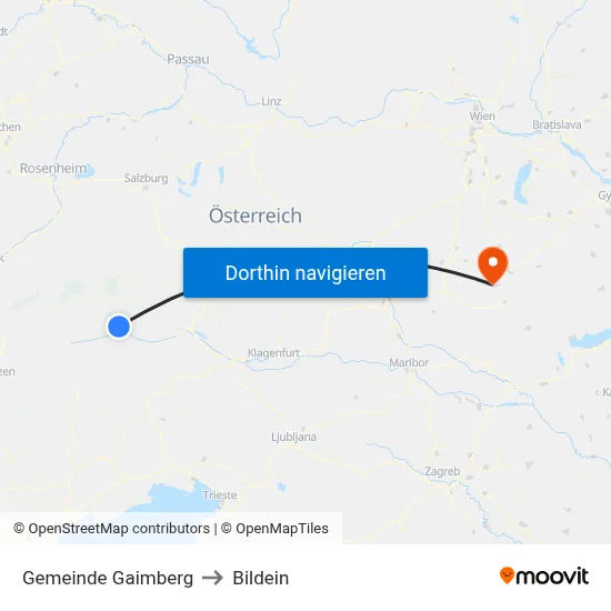 Gemeinde Gaimberg to Bildein map