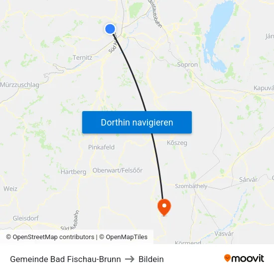 Gemeinde Bad Fischau-Brunn to Bildein map