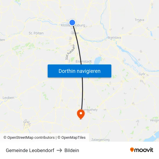 Gemeinde Leobendorf to Bildein map