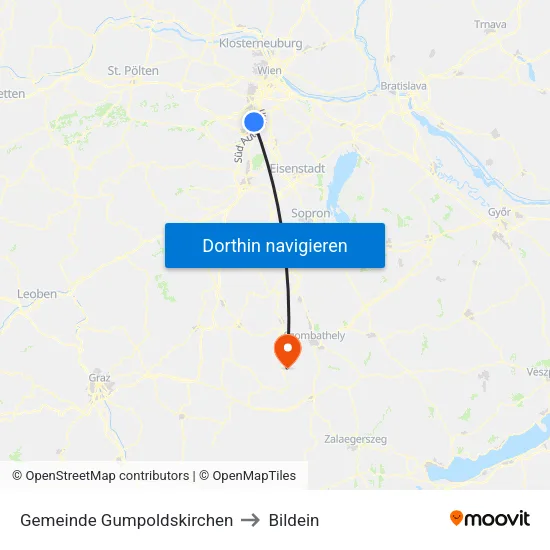 Gemeinde Gumpoldskirchen to Bildein map