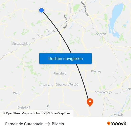 Gemeinde Gutenstein to Bildein map