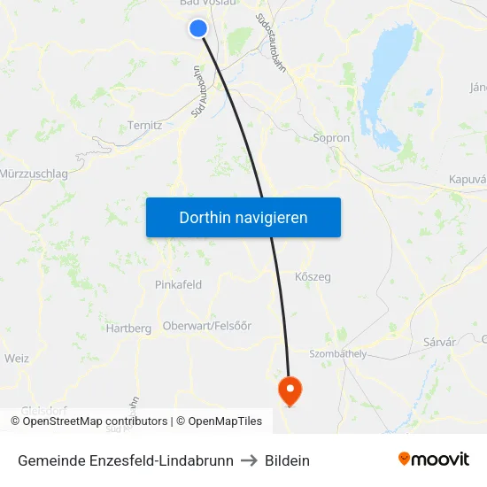 Gemeinde Enzesfeld-Lindabrunn to Bildein map