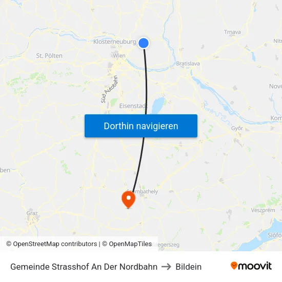 Gemeinde Strasshof An Der Nordbahn to Bildein map