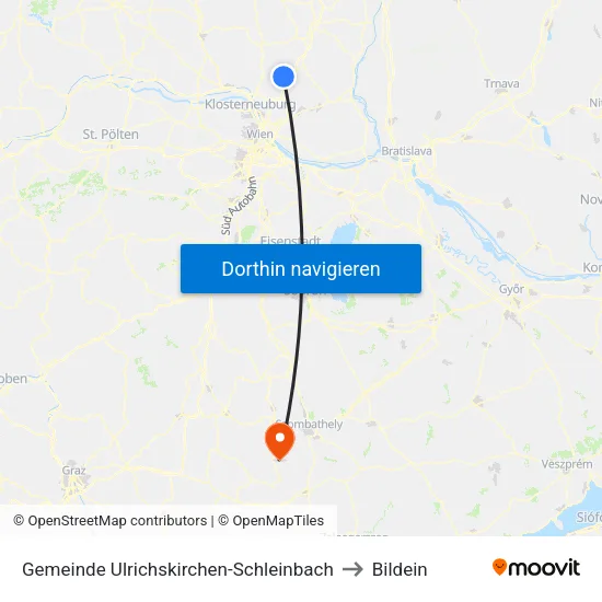 Gemeinde Ulrichskirchen-Schleinbach to Bildein map