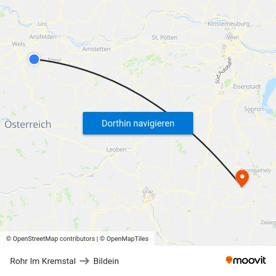 Rohr Im Kremstal to Bildein map