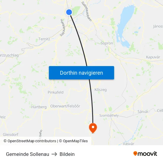 Gemeinde Sollenau to Bildein map