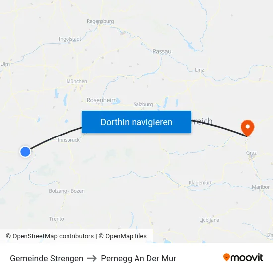 Gemeinde Strengen to Pernegg An Der Mur map