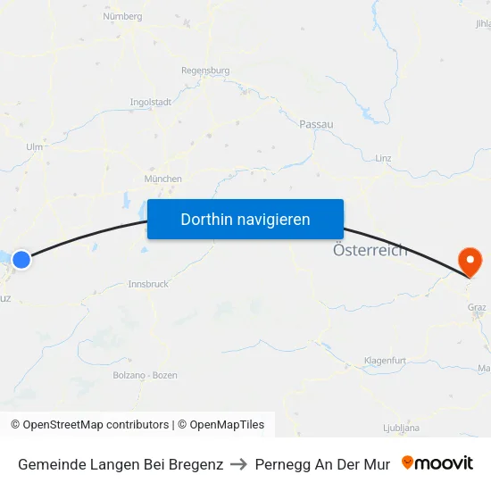 Gemeinde Langen Bei Bregenz to Pernegg An Der Mur map