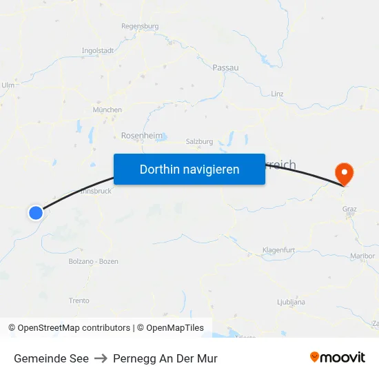 Gemeinde See to Pernegg An Der Mur map
