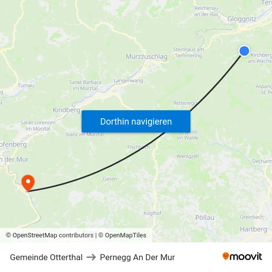 Gemeinde Otterthal to Pernegg An Der Mur map
