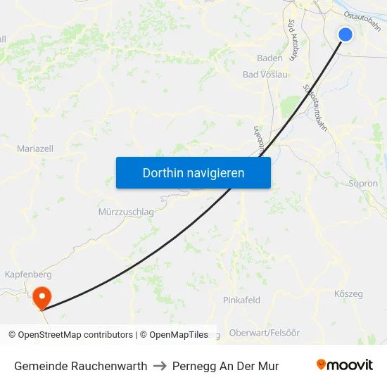 Gemeinde Rauchenwarth to Pernegg An Der Mur map