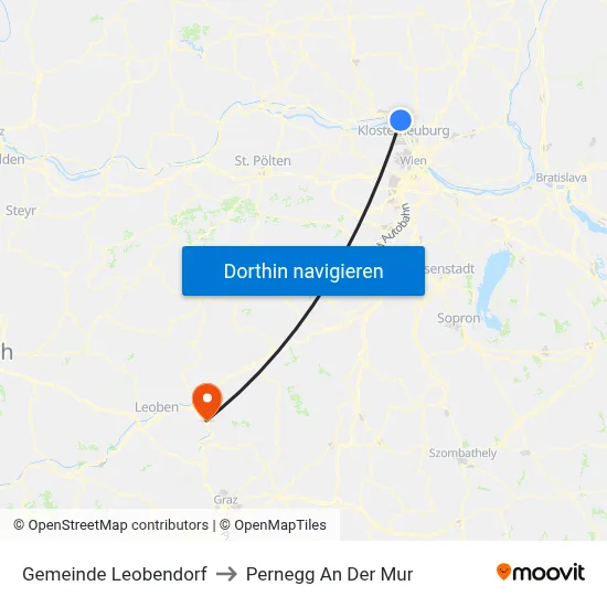 Gemeinde Leobendorf to Pernegg An Der Mur map